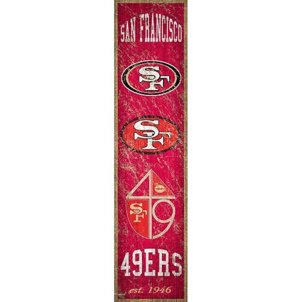 NFL Retro 49ers Sign Heritage Throwback 70's Rustic San Francisco Wall Bar New